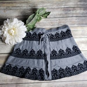 Gray/Black Candie's Brand Skater Skirt